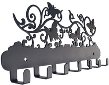 Load image into Gallery viewer, HeavenlyKraft Butterfly Metal Key Holder(Black) with 7 Hooks - Home Decor Lo