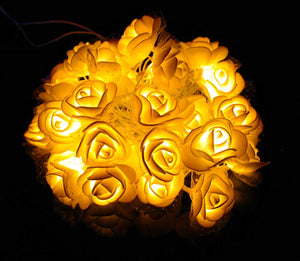 Citra 30 Led String Strip Light Rose Flower Shape Diwali Light for Decoration 30Led- Warm White - Home Decor Lo