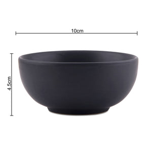Homesake Matt Black Ceramic Bowl, Set of 2, Snacks Serving Small Bowl - Home Decor Lo