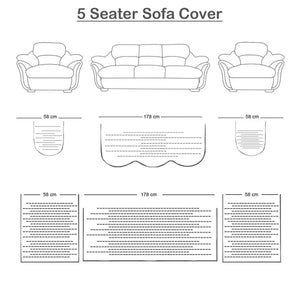 KINGLY Cotton 12 Pcs Rangoli Design Sofa Covers Set of 5 Seater - Home Decor Lo