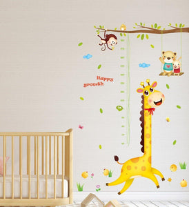 Amazon Brand - Solimo Wall Sticker for Kids' Room (Happy Growth Giraffe,  Ideal Size on Wall: 126 cm x 183 cm) - Home Decor Lo