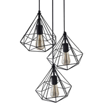 Load image into Gallery viewer, Round Cluster Chandelier Black Diamond Hanging Pendant Light - Home Decor Lo