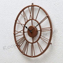 Load image into Gallery viewer, Vintage Clock Iron Hand-Crafted Large Copper Wall Clock (38 x 38 cm) - Home Decor Lo