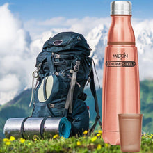 Load image into Gallery viewer, Milton Vertex-1000  Thermosteel  Water Bottle with Unbreakable Tumbler, 1000 ml, Peach - Home Decor Lo