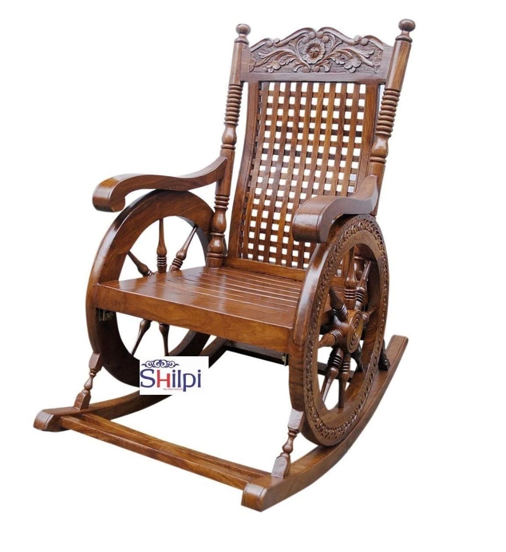 Shilpi Aamazing Hand Carved Rocking Chair - Home Decor Lo