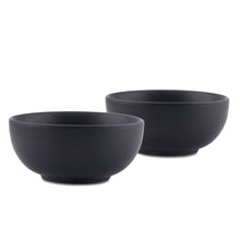 Load image into Gallery viewer, Homesake Matt Black Ceramic Bowl, Set of 2, Snacks Serving Small Bowl - Home Decor Lo