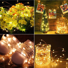 Load image into Gallery viewer, XERGY 20 LED 2m Battery Powered Decoration Starry String Lights Operated by 2xCR2032 with Large Beads Copper Wire for DIY - Pack of 2, Christmas NYE Decoration Lights Festival Rice Light - Home Decor Lo