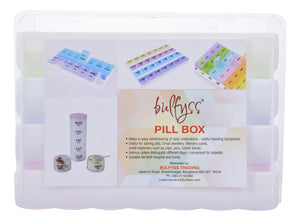 Bulfyss Food Grade Plastic Medicine Organizer Box(2.8x2.8x1.5cm, Multicolour) - Home Decor Lo
