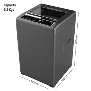 Whirlpool 6.2 kg Fully-Automatic Top Loading Washing Machine (WM ROYAL 6.2 2YMW, Shiny Grey) - Home Decor Lo