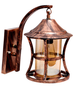 Metal and Glass Wall Light Wall Lamp Lighting to Decor (Copper Antique) - Home Decor Lo