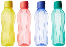 Load image into Gallery viewer, Tupperware Fliptop Plastic Bottle Set, 1 Litre, Set of 4, Multicolour - Home Decor Lo