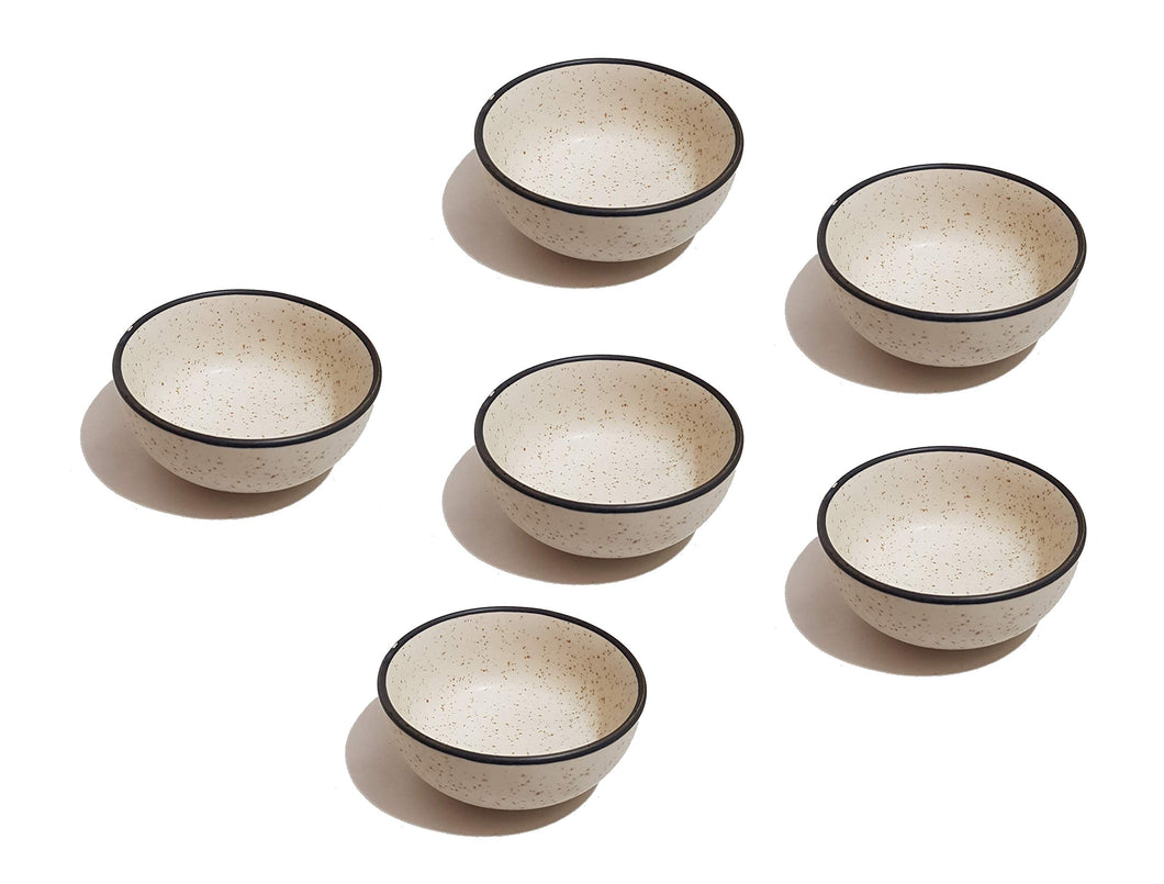 Pure Source India Ceramic Bowl Lead Free Suitable to use As Chatni Bowl,Soup Bowl,Vegetable Bowl etc.(Set of 6 pcs) - Home Decor Lo