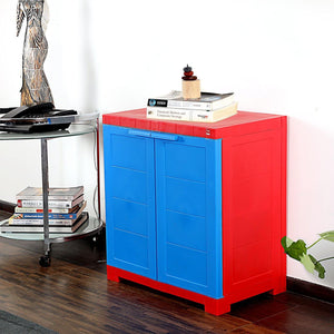 Cello Novelty Compact Cupboard - Red and Blue - Home Decor Lo