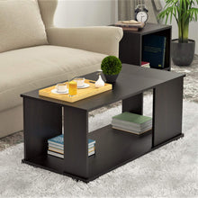 Load image into Gallery viewer, Bluewud Noel CT-NO-RTW Coffee Table with Shelves (Wenge) - Home Decor Lo
