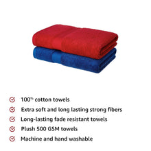 Load image into Gallery viewer, Amazon Brand - Solimo 100% Cotton 2 Piece Bath Towel Set - Home Decor Lo