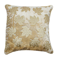 Load image into Gallery viewer, Gold Embossed Tree Leaves Abstract Floral Design Velvet Cushion Covers - Home Decor Lo