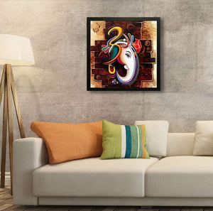 SAF 'Ganesha' Framed Painting-Home Decor Lo