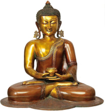 Load image into Gallery viewer, Idol Collections Large Antique Finish Brass Buddha Statue Big Buddhism Meditating Pose Sculpture Tibetan Feng Shui Home Yoga Décor-18&quot;|Home Décor - Home Decor Lo