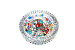 SUPERMALL Vastu Feng Shui Crystal Turtle with Plate for Good Luck, 5x5 Inches(Multicolour, Big-PM08) - Home Decor Lo