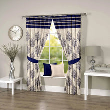 Load image into Gallery viewer, Threadmix Polyester Blue Door Curtains (7Ft * 4Ft, Pack Of 4) - Home Decor Lo