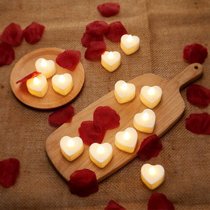 Heart Shaped White Scented Tea Light Candles | Pack of 10