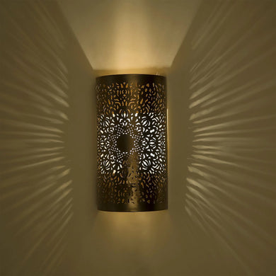 Moroccan Filgree Wall Lam, Antique Brass Finish Ceiling Lights - Home Decor Lo