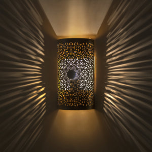 Moroccan Filgree Wall Lam, Antique Brass Finish Ceiling Lights - Home Decor Lo