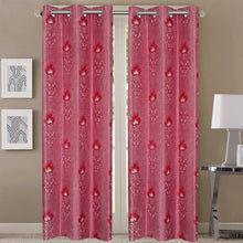 Load image into Gallery viewer, Queenzliving Secret Linen Curtain, Door 7 feet: Lava Red - Home Decor Lo