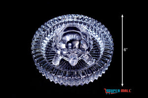 SUPERMALL Vastu Feng Shui Crystal Turtle with Plate for Good Luck, 5x5 Inches(Multicolour, Big-PM08) - Home Decor Lo