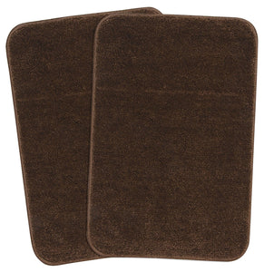 Saral Home Soft Microfiber Brown Small Anti Slip Bathmat Set of 2, 35X50cm - Home Decor Lo