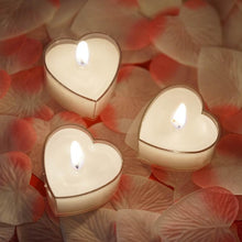 Load image into Gallery viewer, Heart Shaped White Scented Tea Light Candles | Pack of 10