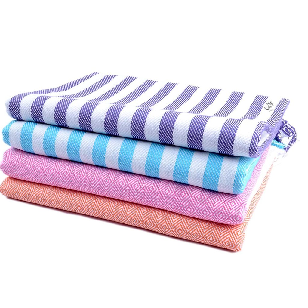 Sathiyas 480 GSM 4 Piece Bath Cotton Towel - Home Decor Lo