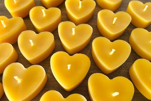 Heart Shaped Yellow Scented Tea Light Candles | Pack of 10