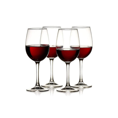 Paksh Novelty Italian Red Wine Glasses - 18 Ounce - Lead Free - Wine Glass Set of 4, Clear
